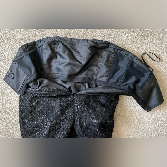 J.Crew Black lace strapless dress. Pre-owned size 12 - Picture 9 of 16